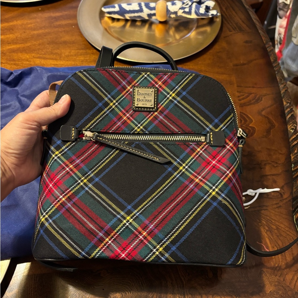 Dooney & Bourke Tartan Plaid Backpack